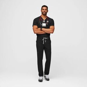 Like New Excellent Figs Mens Cairo Cargo Scrub Pants Black Size: Large